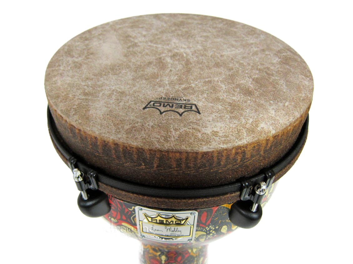 REMO Djembe, MONDO(TM), Key-Tuned, 12" x 24", SKYNDEEP® FIBERSKYN®, Contour Tuning Brackets, Multi-Mask Finish