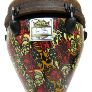 REMO Djembe, MONDO(TM), Key-Tuned, 12" x 24", SKYNDEEP® FIBERSKYN®, Contour Tuning Brackets, Multi-Mask Finish