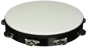 remo tambourine, 10 in. single row jingles, 10-inch (ta5110ml)