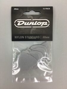 dunlop 44p60 .60mm nylon standard guitar picks, pack of 12