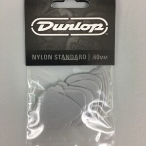 Dunlop 44P60 .60mm Nylon Standard Guitar Picks, Pack of 12