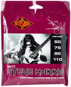 rotosound sh77 steve harris monel flatwound bass guitar strings (50-110)