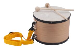 basic beat bb8b - 8" pre-tuned single bongo with calfskin heads, natural finish, includes 2 mallets & adjustable strap - ideal for children's percussion education