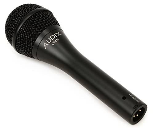 AUDIX OM5 Hypercardioid Handheld Dynamic Vocal Microphone for Stage Singers - Black