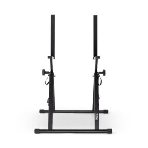 On-Stage RS7000 Tilt-Back Amp Stand (Setup for Guitar Combo Amplifiers and Speakers, 150 lb Capacity, Adjustable Height, Nonslip Rubber Arms and Feet, Portable, Folding, Steel, Black)