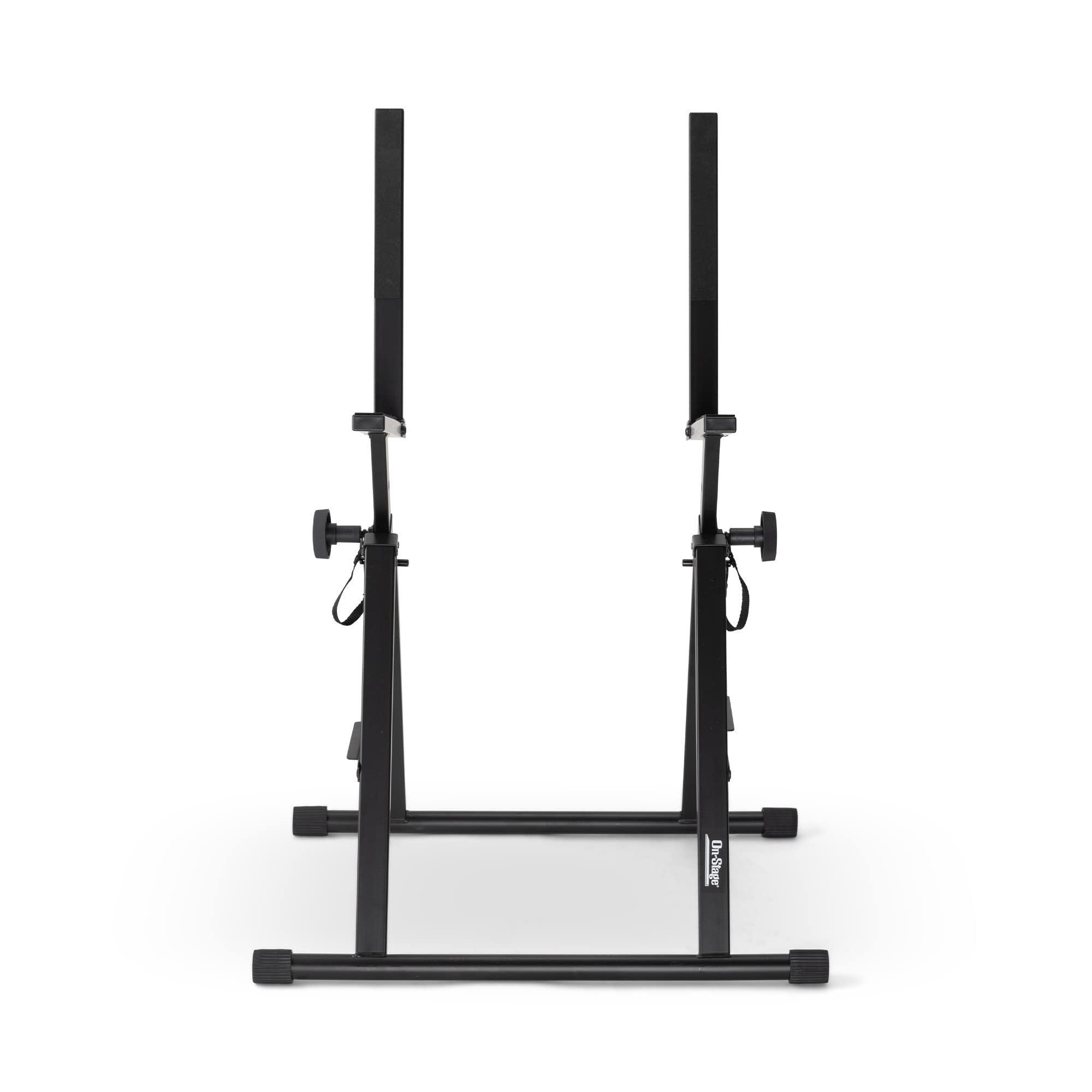 On-Stage RS7000 Tilt-Back Amp Stand (Setup for Guitar Combo Amplifiers and Speakers, 150 lb Capacity, Adjustable Height, Nonslip Rubber Arms and Feet, Portable, Folding, Steel, Black)