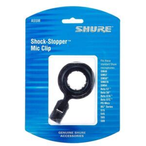 shure a55m shock mount microphone clip - shockstopper isolation mount and adapter for for handheld mics with 3/4" (25-30mm) barrel diameter including shure models sm, ksm, microflex and more