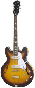 epiphone casino archtop hollowbody electric guitar, vintage sunburst