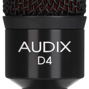 AUDIX D4 Hypercardioid Dynamic Instrument Microphone for Kick Drums, Toms, and Bass Instruments