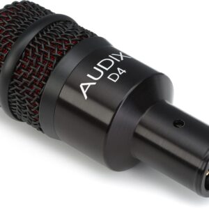 AUDIX D4 Hypercardioid Dynamic Instrument Microphone for Kick Drums, Toms, and Bass Instruments