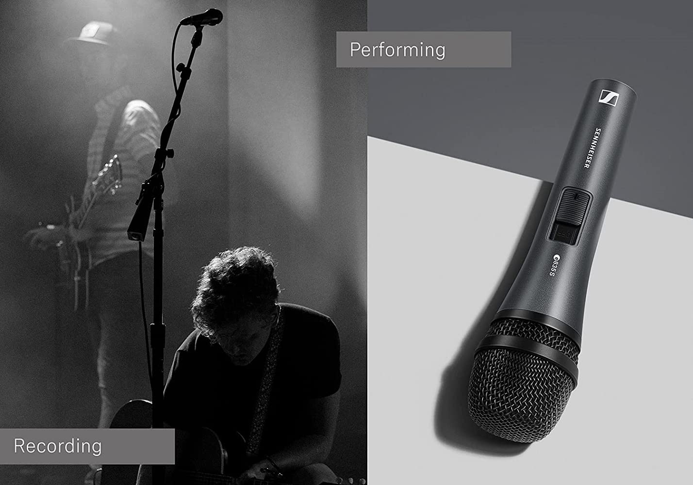 Sennheiser Pro Audio Sennheiser Professional E 835-S Dynamic Cardioid Vocal Microphone with On/Off Switch