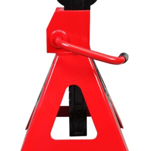 BIG RED T41202 Torin Steel Jack Stands: 12 Ton (24,000 lb) Capacity, Red, 1 Pair