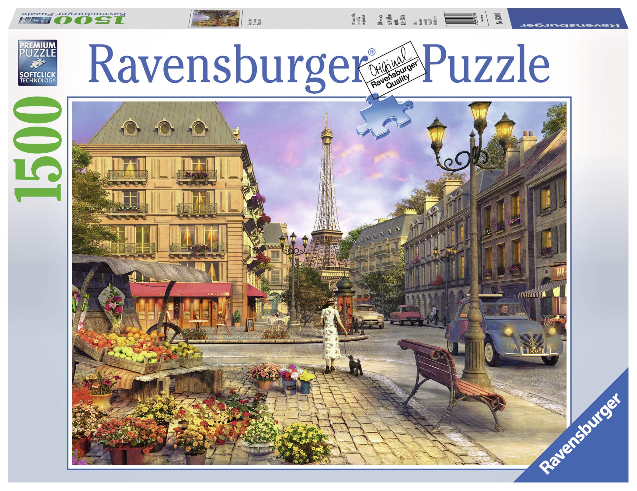 Ravensburger Vintage Paris 1500 Piece Jigsaw Puzzle for Adults - Experience Softclick Technology Premium Quality Materials | Anti-Glare Surface | Ideal Gift for Puzzle Enthusiasts