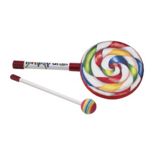 remo et-7106-00 kids percussion lollipop drum, 6"