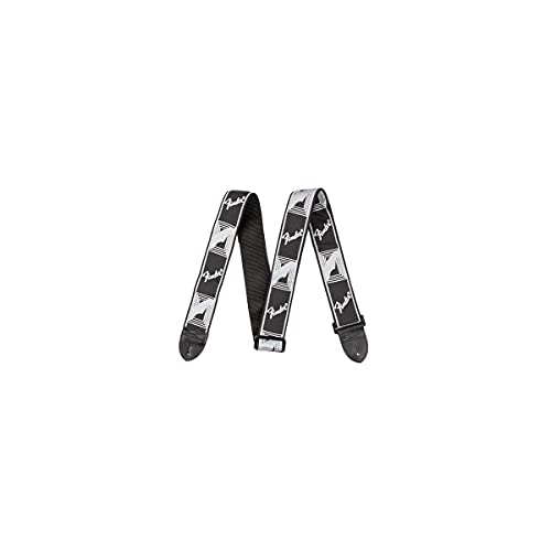 Fender Monogrammed Guitar Strap, 2in, Black/Light Grey/Dark Grey