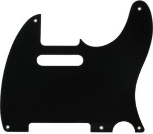 fender pure vintage pickguard, 52 telecaster, 5-hole - black 1-ply