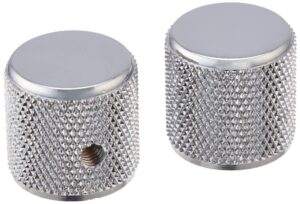 fender telecaster/precision bass knobs - knurled chrome