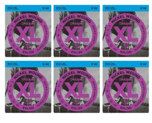 d'addario exl120 super light electric guitar strings - 6 pack