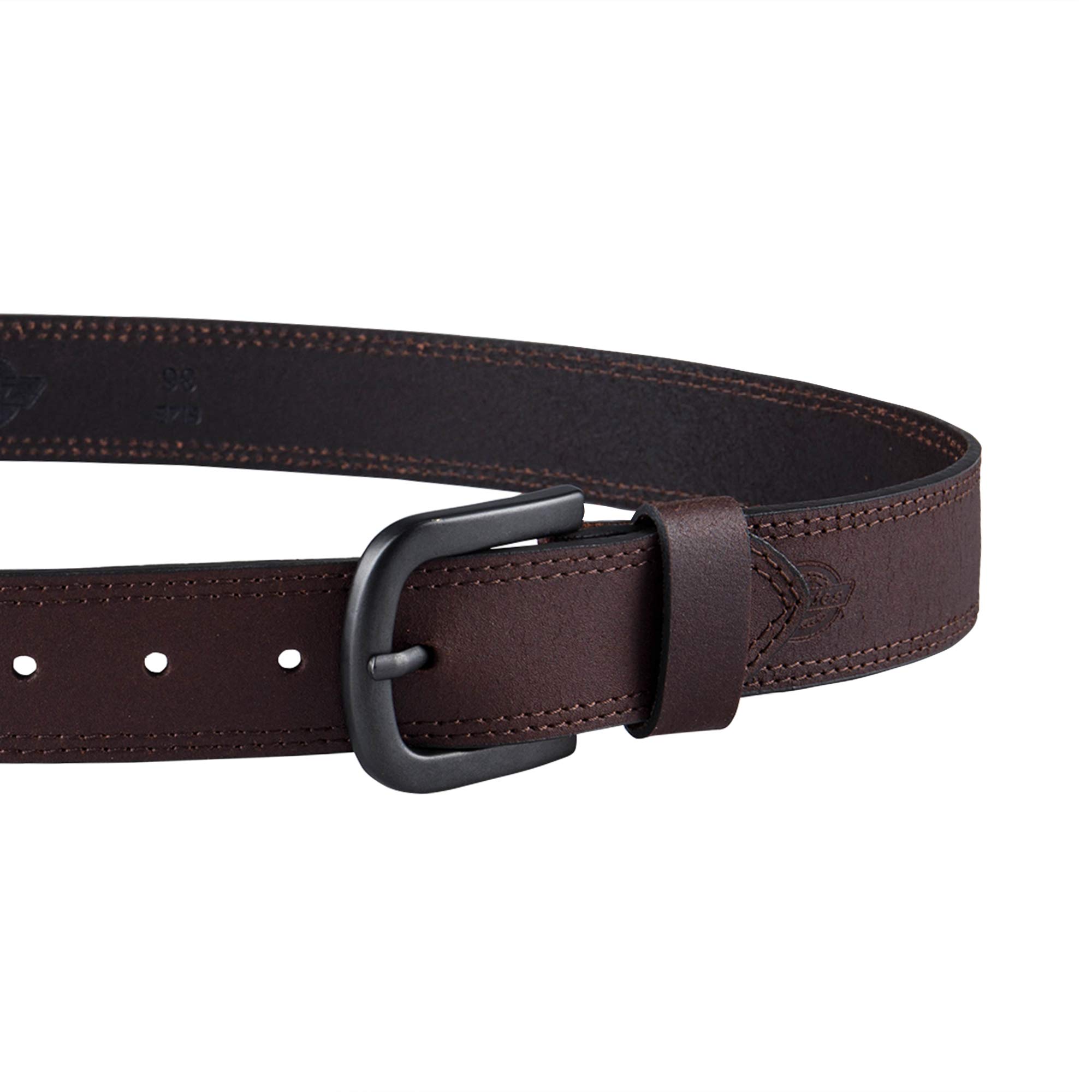 Dickies Men's Casual Leather Belt, Brown, 32