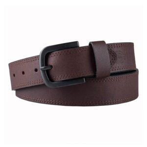 Dickies Men's Casual Leather Belt, Brown, 32