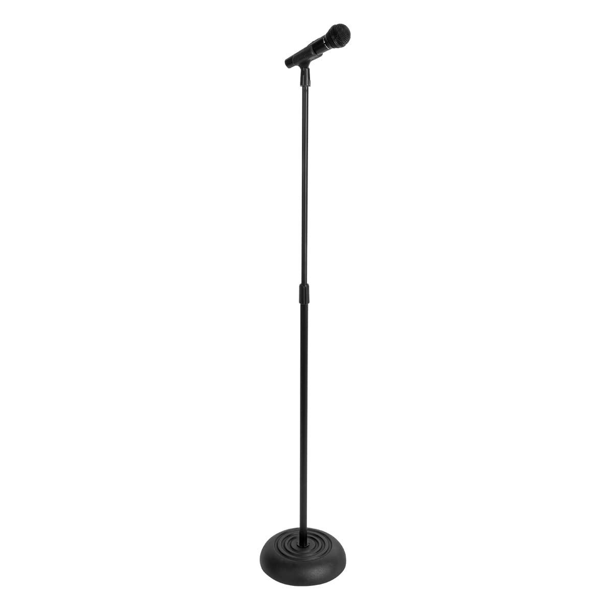 On Stage MS7201B Round Base Microphone Stand, Black