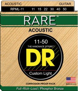 dr strings rare - phosphor bronze acoustichex core 11-50