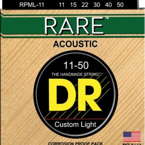 DR Strings Rare - Phosphor Bronze AcousticHex Core 11-50