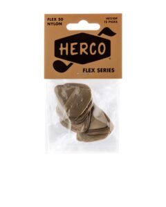 dunlop he210p herco .50 nylon flex picks (12 picks)