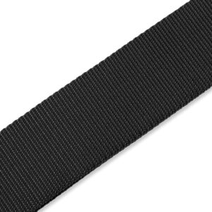 Levy's Leathers 2" Polypropylene Guitar Strap with Genuine Leather Ends and Tri-glide Adjustment; Black (M8POLY-BLK)