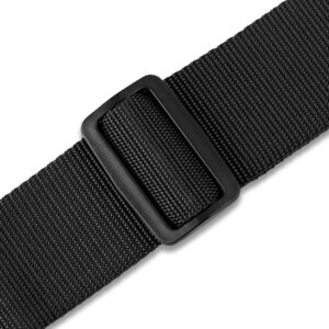 Levy's Leathers 2" Polypropylene Guitar Strap with Genuine Leather Ends and Tri-glide Adjustment; Black (M8POLY-BLK)