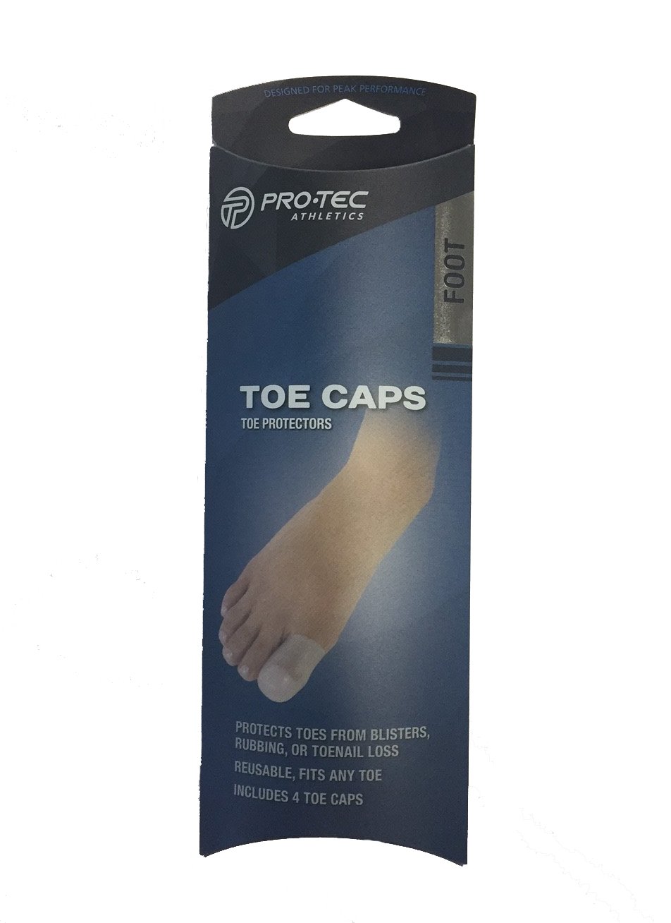 Pro-Tec Athletics Womens Cap Toenail Protection, Clear, Pack Of 4 US