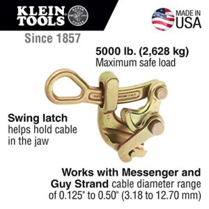 Klein Tools 1604-20L Grip, Made in USA, Haven's Grip Wire Pulling Tool with Swing Latch Wire to 0.125-Inch, Maximum 5000-Pound