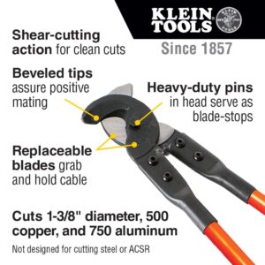 Klein Tools 63041 Standard Cable Cutter, 25-Inch, Made in USA