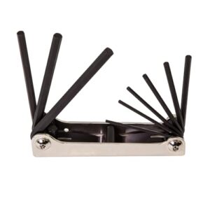 klein tools 70591 folding hex key set, 9-key, sae sizes