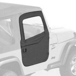 Bestop 5178915 Black Denim 2-Pirece Fabric Doors for 1976-2016 Jeep CJ7, Wrangler, 64-84 Toyota FJ40 and 66-77 Ford Bronco