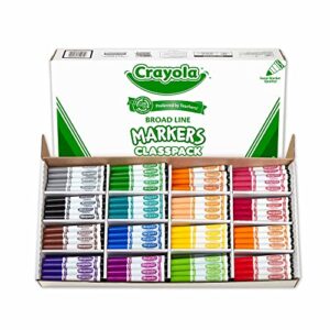 Crayola Broad Line Markers Classpack (256 Ct), Bulk School Supplies For Teachers, Kids Markers For School, Classroom Supplies