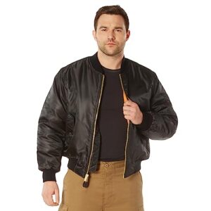 rothco ma-1 flight jacket, l, black