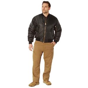 Rothco MA-1 Flight Jacket, L, Black