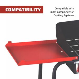 Camp Chef Folding Side Shelf Set for Two-Burner Stoves - Compatible Camp 14" Stoves - Durable Side Shelf for Prep & Storage