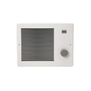 broan-nutone wall heater, white grille heater with built-in adjustable thermostat, 750/1500w, 120/240v ac