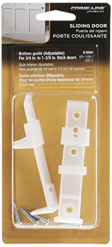 Prime-Line N 6564 Self-Adjusting By-Pass Door Bottom Guide (2 Pack)