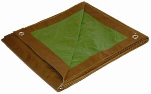 10' x 12' foremost tarp 11012 brown/green dry top brown/green 7-mil full size reversible tarp