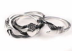 Sterling Silver Celtic Claddagh Puzzle Band Ring Size 8(Sizes 6,7,8,9,10,11,12)