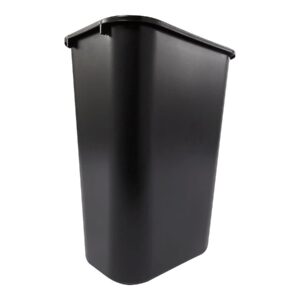 Rubbermaid Commercial Wastebasket Trash Container, 41QT/10.25 GAL, Ideal for Home/Office/Under Desk, Durable, Stackable, Black (FG295700BLA)