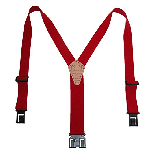 1 1/2 In. Original Perry Suspenders, Regular, Red