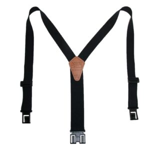 perry hook-on belt suspenders big n tall - the original - black - 1.5"w x 54l