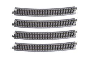 kato usa model train products unitrack, 718mm (28 1/4") radius 15-degree curve track (4-piece)