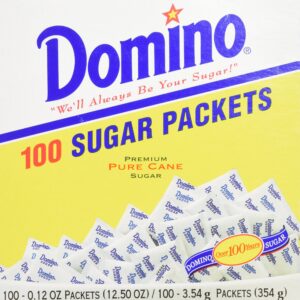 DOMINO SUGAR PACKETS - 100/ 3.54g Packs