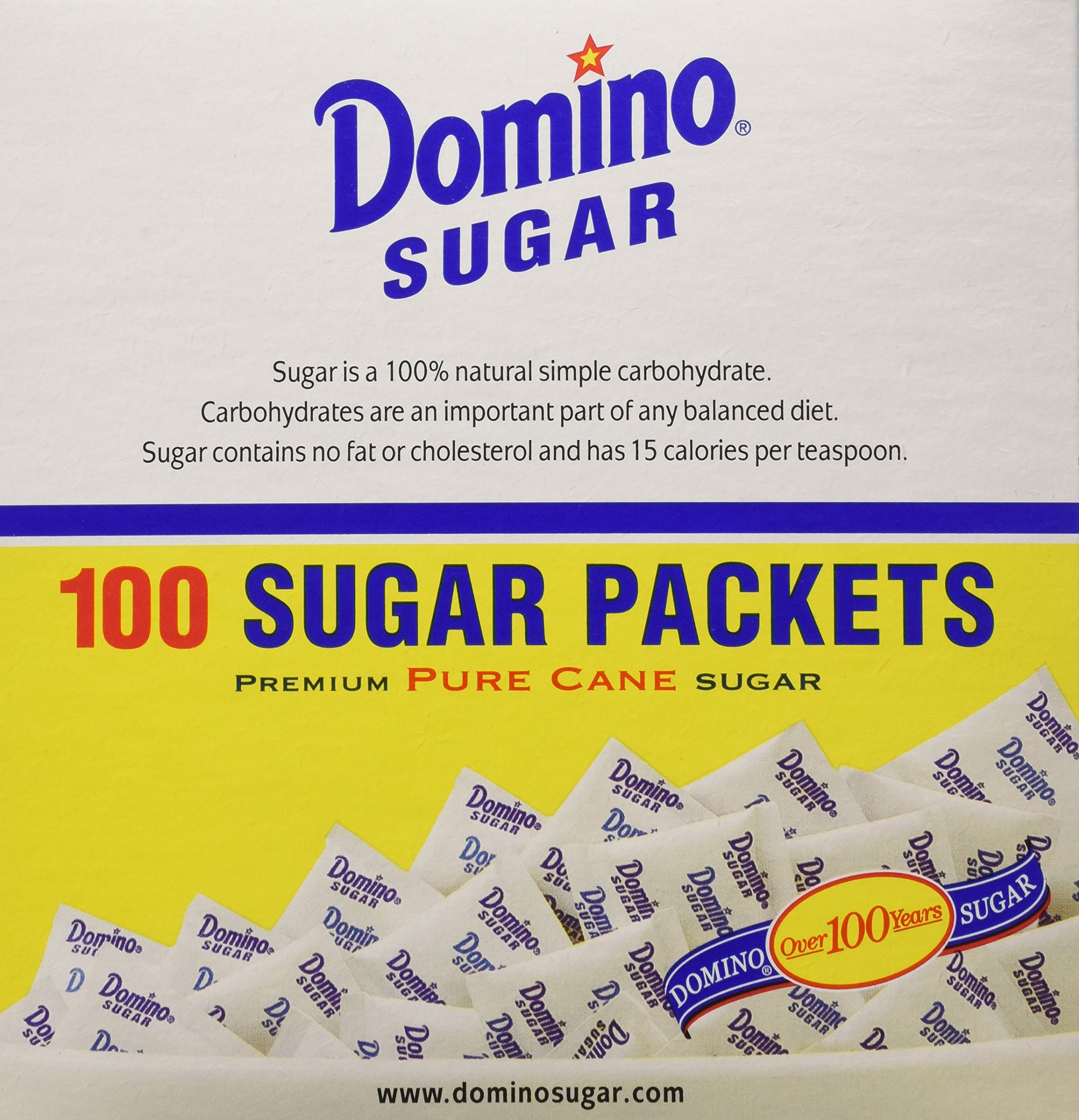 DOMINO SUGAR PACKETS - 100/ 3.54g Packs