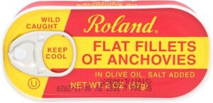 roland anchovies, flat in olive oil, 2 oz